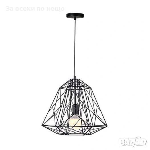 Лампа Мален - черен цвят Код P1861, снимка 1