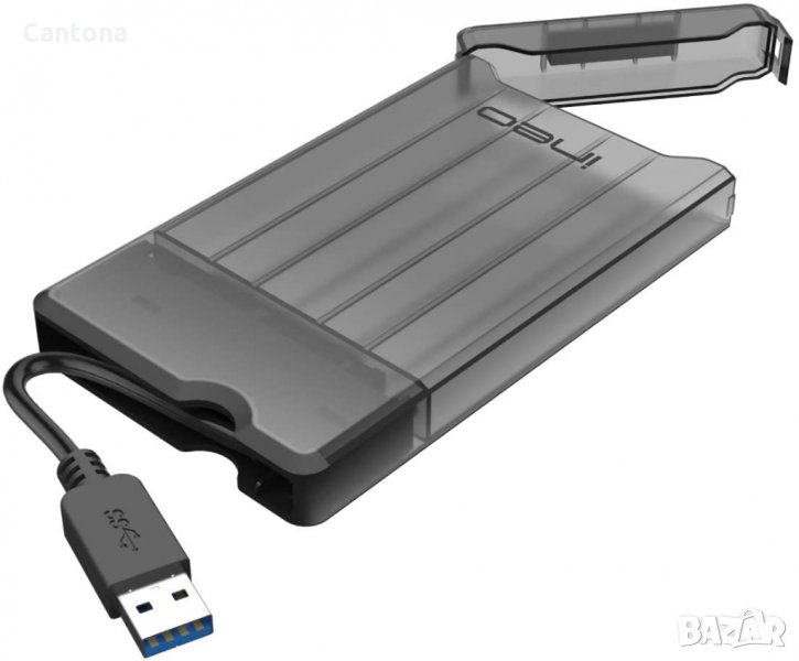 ineo 2,5" USB 3.0 кутия за твърд диск,7 и 9,5 мм SATA HDD/SSD с поддържка на UASP , снимка 1