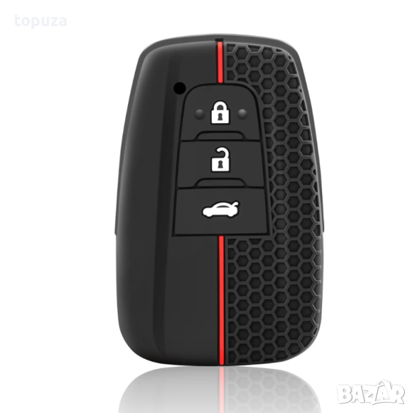 Силиконов кейс (калъф) за Toyota Corolla Prius Camry CHR C-HR RAV4 Altis Land Cruiser Prado Keyless, снимка 1