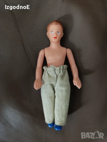 Винтидж малка кукла мъж, ретро кукла, снимка 1