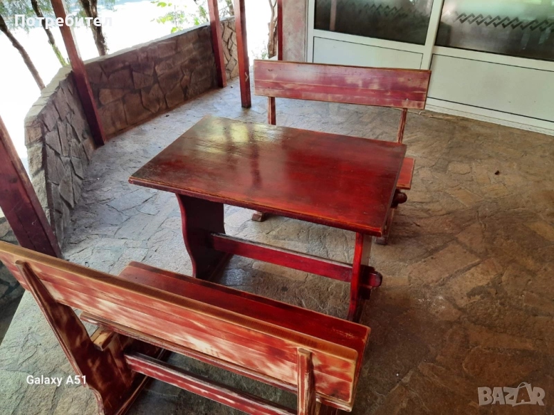 Дървени маси и пейки, снимка 1