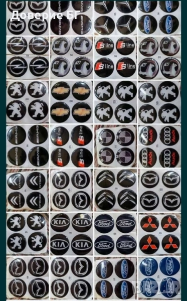 Стикери за джанти/тасове , всички размери, Фолксваген Тойота Мерцедес БМВ Ауди Волво Рено Дачия , снимка 1