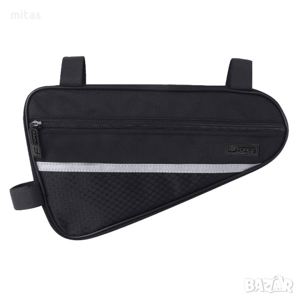 Чанта за велосипед LONG ECO, монтаж на рамка, черна, снимка 1