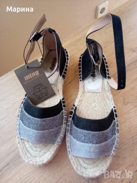 Дамски сандали - тип ЕСПАДРИЛИ - НОВИ, снимка 1