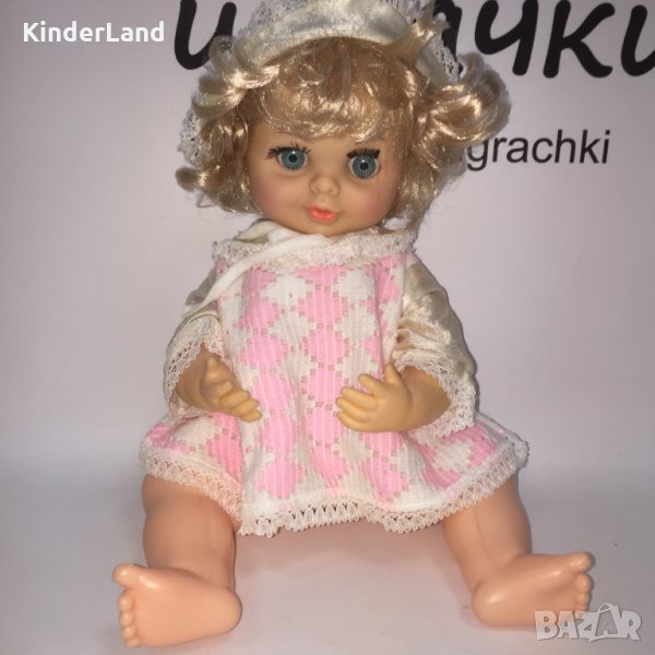 Стара музикална кукла с навиващ се механизъм  К14-8 Hong Kong, снимка 1