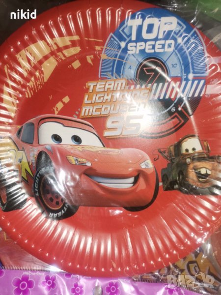 Макуин маккуин McQueen cars колите 10 бр парти чинии чинийки, снимка 1