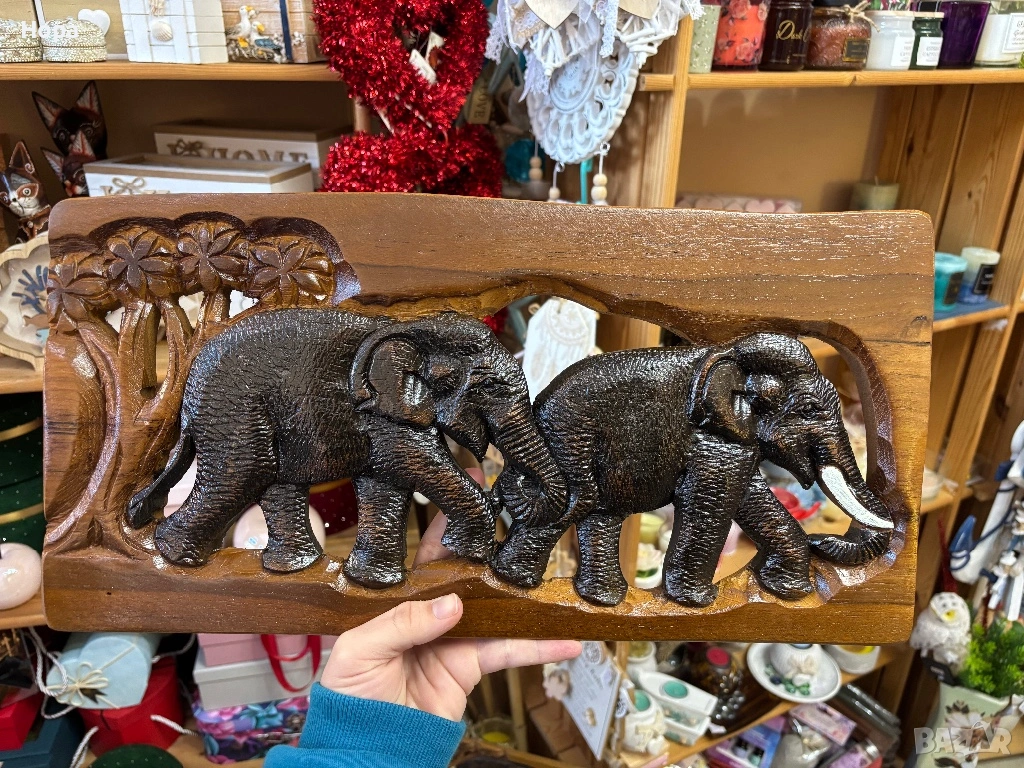 Пано за стена от тиково дърво , снимка 1