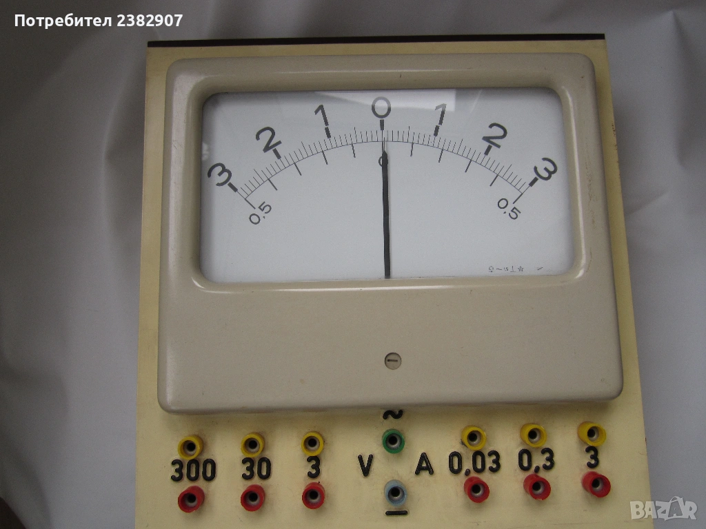 Мултиметър LEYBOLD, руски волтметър за ~,= напрежение., снимка 1