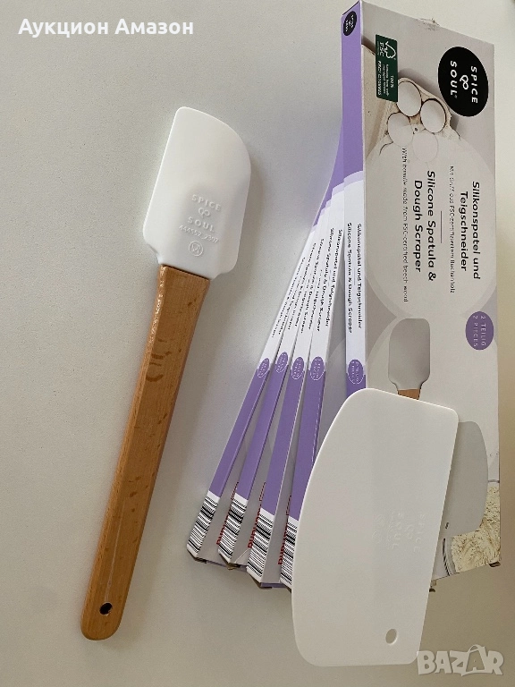 Готварска шпатула / бъркалка и кътер / шпакла за тесто , снимка 1