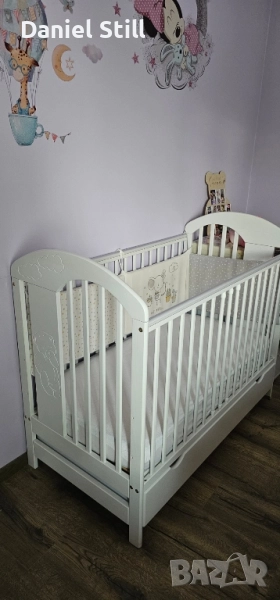 НЕПОЛЗВАНО Бебешко легло TYMON с матрак PIERRE CARDIN MAGNIFLEX BAMBINO, снимка 1