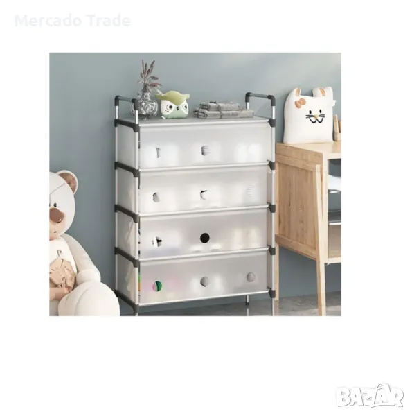 Декоративен шкаф за обувки Mercado Trade, 5 нива, Бял, снимка 1