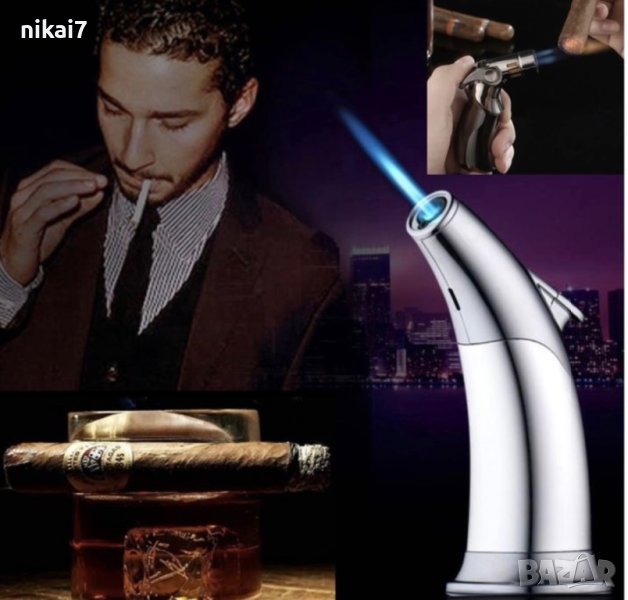 запалка за пури тип горелка Jobon луксозна настолна лотус ZB673, снимка 1