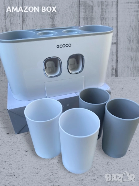 Диспенсър за паста за зъби с 4 чаши, снимка 1