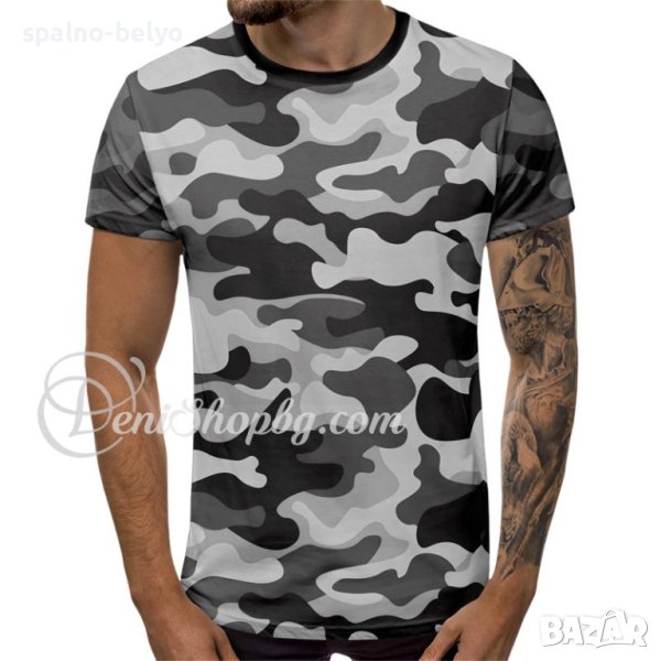 3д мъжка камуфлажна тениска, снимка 1