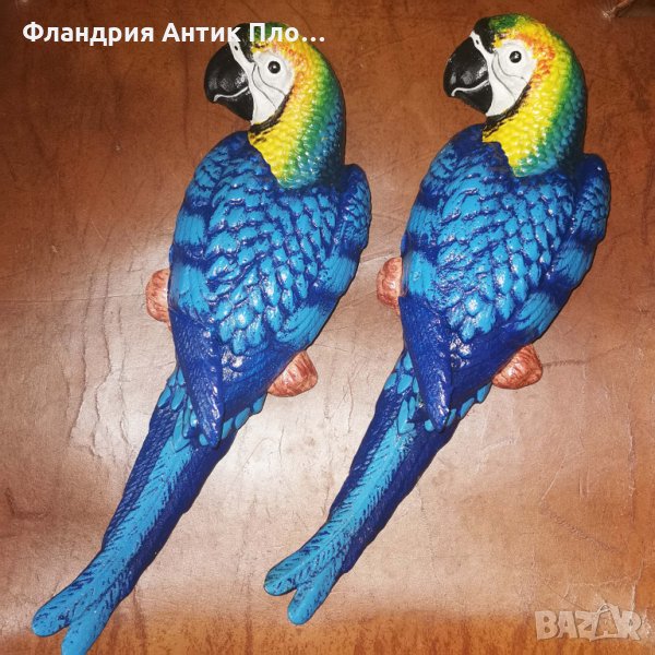 	 Декоративна фигура - Папагал /син/, снимка 1