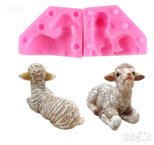 3D овца агне 2 части силиконов молд декорация украса фондан торта мъфини и др, снимка 1