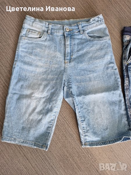2 броя къси дънкови панталони-12-13 години, снимка 1