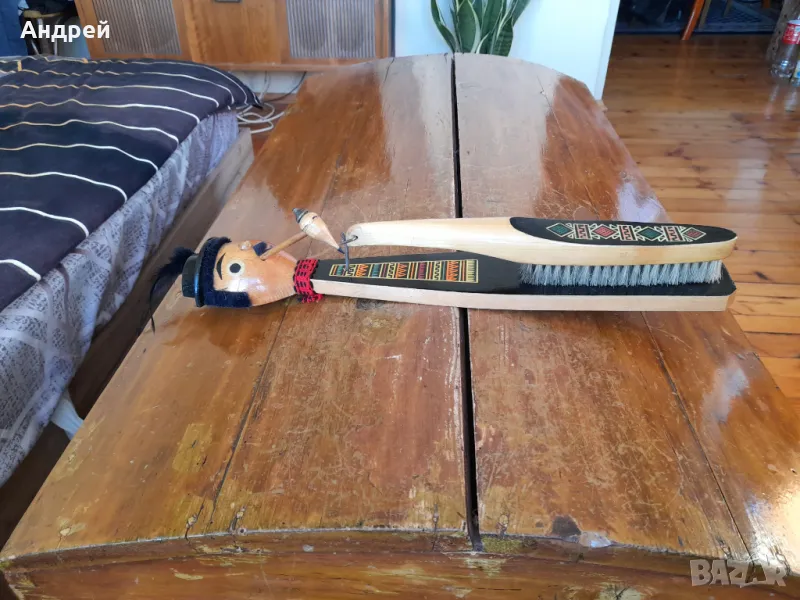 Стара четка,закачалка за четка , снимка 1