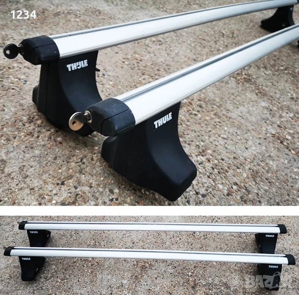 Багажник напречни греди THULE рейки за AUDI A4 седан 2001-2007 и SEAT EXEO след 2009, снимка 1