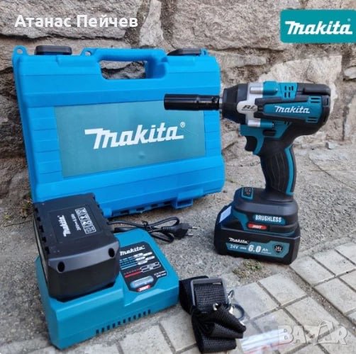 Промо комплект: Ударен Гайковерт/Винтоверт 24V 6Ah Makita 850N/m + Aкумулаторен ъглошлайф Makita 24V, снимка 1