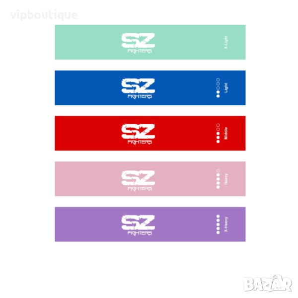 Тренировъчни ластици в кръг, комплект от 5 броя 30см, снимка 1