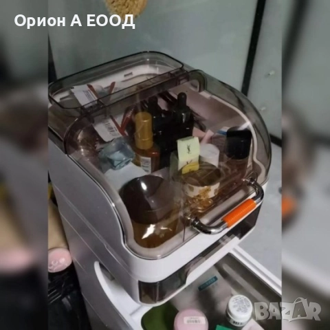 Мултифункционален Шкаф на Колелца Водоустойчив от Поликарбон с Вграден Аромантизатор и LED светлина, снимка 8 - Шкафове - 52053612