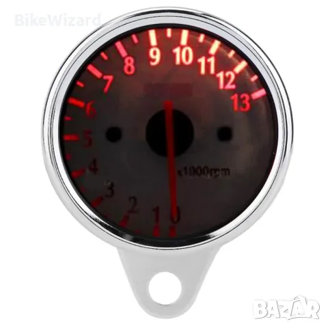 Мотоциклетен обортомер 0-13000 RPM 12V НОВ, снимка 2 - Части - 48523934