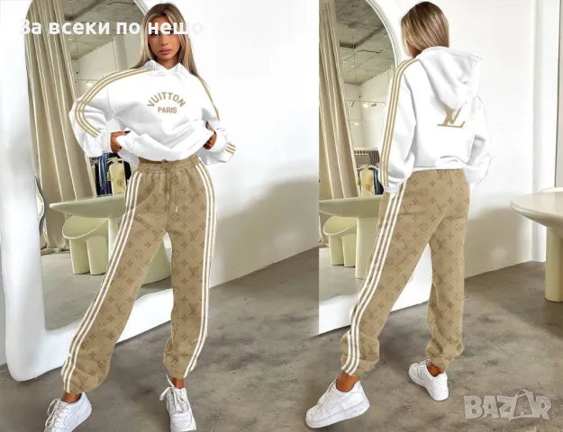 Дамски комплект Louis Vuitton - 2 налични цвята Код A343, снимка 3 - Спортни екипи - 48073982