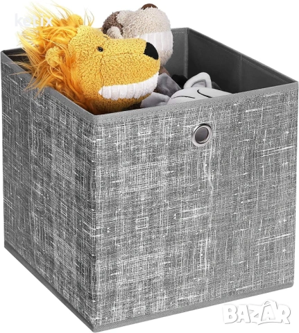Сгъваема кутия за съхранение 30x30x30 см,сиво