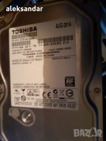 Хард диск.3.5 Toshiba. 500GB