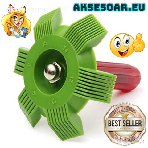 Универсален гребен за ремонт ребрата на радиатор на климатик и термопомпа Четка за почистване на изп, снимка 10 - Климатици - 42234641