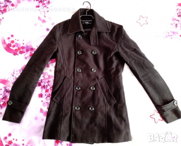 Дамско черно палто U2M2, снимка 2 - Палта, манта - 39572078