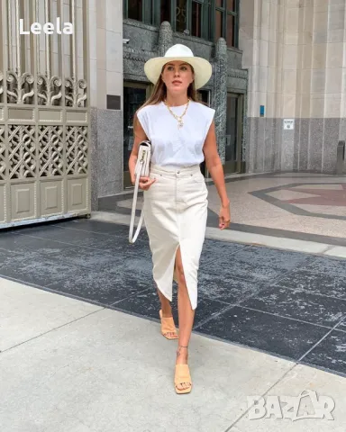 Дънкова миди пола VILA