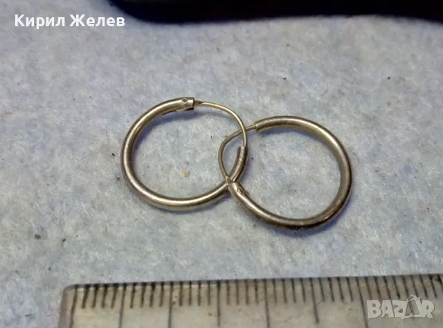 СТАРИ ФИНИ СРЕБЪРНИ ОБЕЦИ СРЕБРО 925 КЛАСИЧЕСКИ РЕТРО АРТ МОДЕЛ РЪЧНА МАЙСТОРСКА РАБОТА 47676