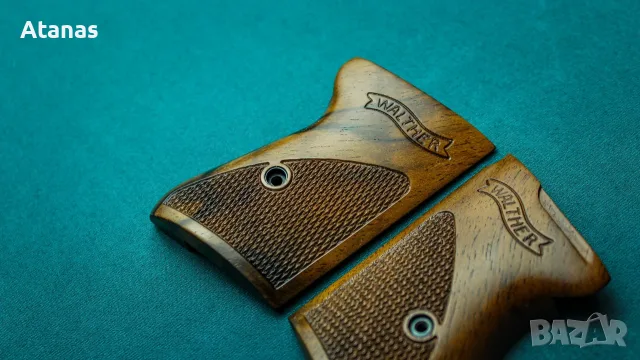 Чирени за Валтер/Walther PPK - орехови - ръчноизработени - гравирано лого, снимка 2 - Оборудване и аксесоари за оръжия - 56130538