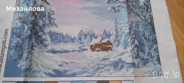 8 бр. щампирани гоблени-цветя и пайзажи, снимка 9 - Гоблени - 47796433