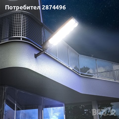 W789B-6 Улична лампа със соларен панел и сензор на движение, снимка 5 - Соларни лампи - 41704539