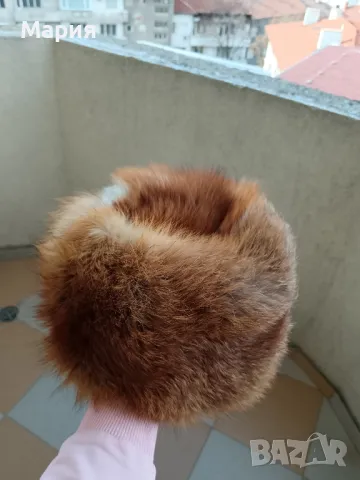 Дамско палто,кожух от естествен косъм Лисица и естествена кожа и шапка от лисица , снимка 4 - Якета - 48474461