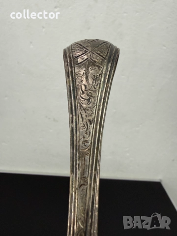 Стара дебело посребрена щипка за лед / сладки. №7780, снимка 8 - Антикварни и старинни предмети - 52876980