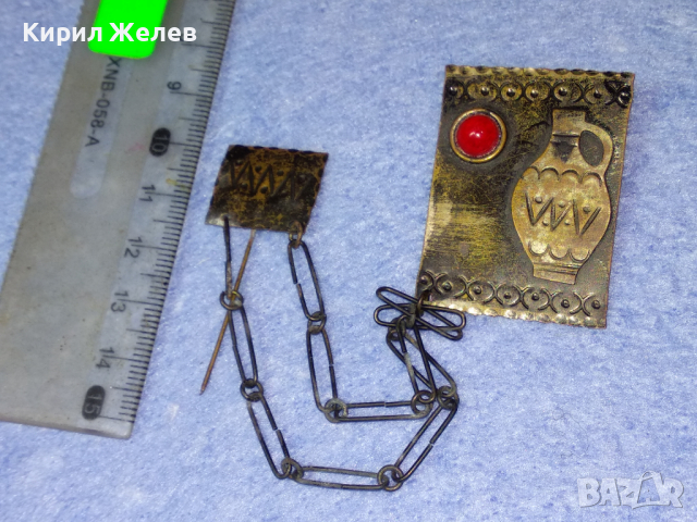 СТАРИННА ПОСРЕБРЕНА БРОНЗОВА ЕТНО СТИЛ БРОШКА ЗАБОДКА СТАРО ГРАДСКО БИЖУ НАКИТ 41987, снимка 15 - Антикварни и старинни предмети - 44663799