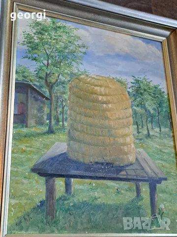 Стара немска картина кошер, снимка 6 - Картини - 48076161