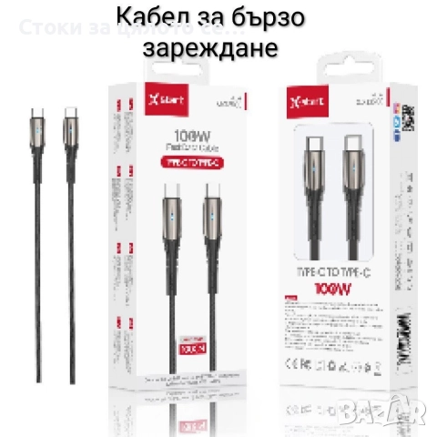 Кабел за бързо зареждане Type-C to Type-C 100W