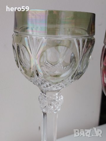 Кристални чаши-комплект от шест броя,многоцветен кристал, снимка 13 - Чаши - 41484526