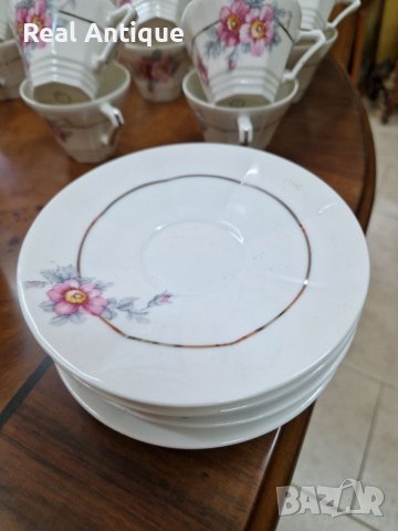 Уникален антикварен френски сервиз за кафе- ART DECO- LIMOGES  D.R.B., снимка 4 - Антикварни и старинни предмети - 41347667