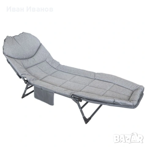 Сгъваемо походно легло / шезлонг - ЧЕРНО