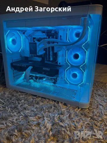 Бял геймърски ПК: Ryzen 7 7800X3D / RTX 5070 / 32GB DDR5 / 1TB SSD / B850