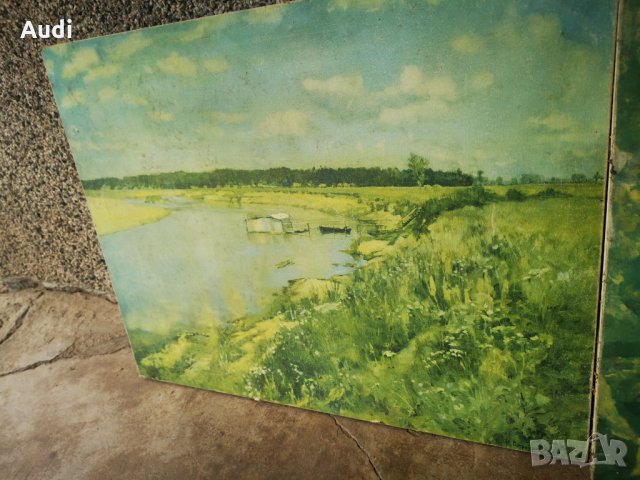 Продавам 3 броя ръчно рисувани маслени картини "Пейзажи", снимка 5 - Антикварни и старинни предмети - 34376223