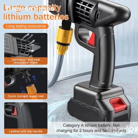 Мобилна водоструйка 60 бара  с 5м маркуч , снимка 2 - Други инструменти - 53179330