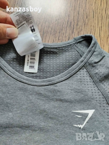 Gymshark Vital Seamless 2.0 Long Sleeve Crop Top - дамско фитнес боди КАТО НОВО С , снимка 5 - Корсети, бюстиета, топове - 51488327