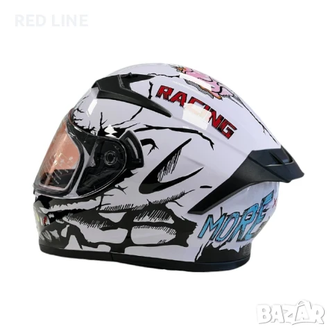 Каска за мотор WLT White, снимка 8 - Аксесоари и консумативи - 50809721